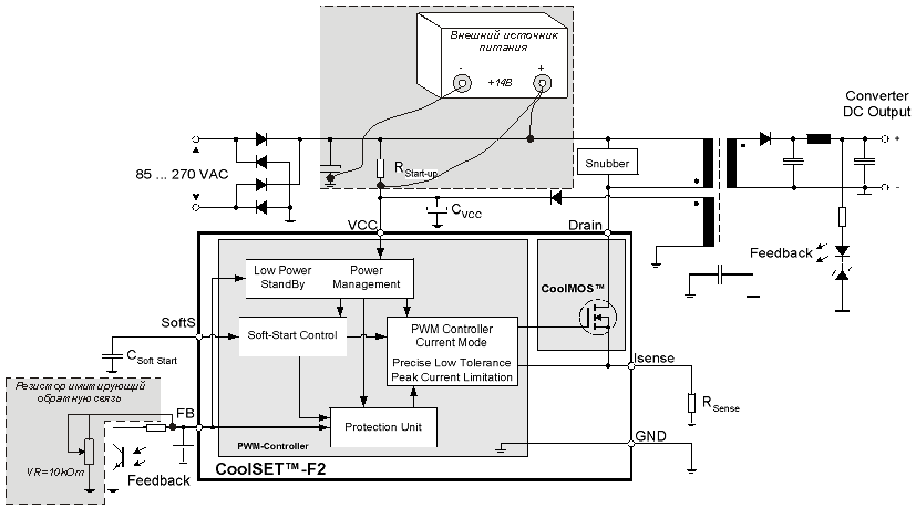 Ice3b0565j datasheet схема включения